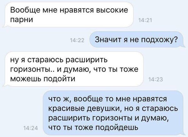 П - переподколол. - ВКонтакте, Переписка, Скриншот, Юмор, Горизонт, Теги явно не мое