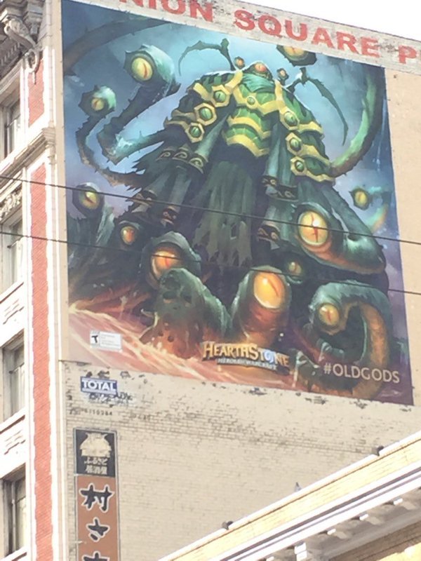 Graffiti Wake of the Old Gods - Hearthstone, Ancient gods, , Graffiti, Street art, Longpost