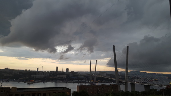 Vlad before the storm - My, Vladivostok, Town, , Before the storm, Landscape, 