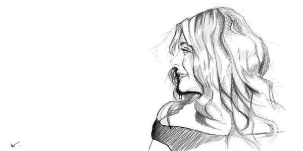 C.G.M. (old sketch) - My, , Sketch, Drawing, Portrait, Sketch, Chloe Grace Moretz