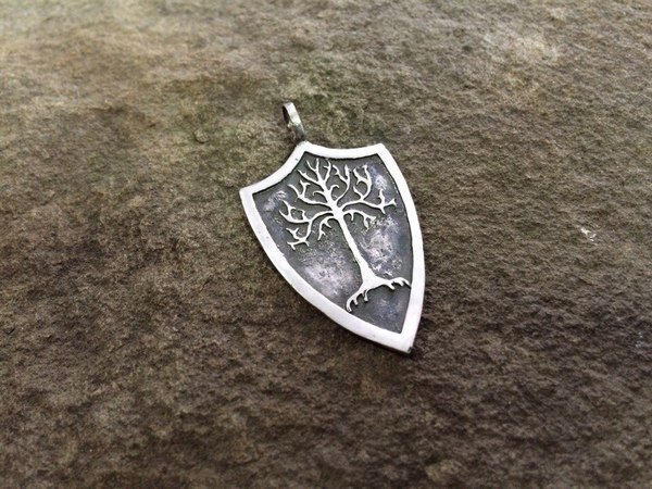 Medallion with the White Tree of Gondor - Lord of the Rings, My, Gondor, Silver, Handmade, Soldering