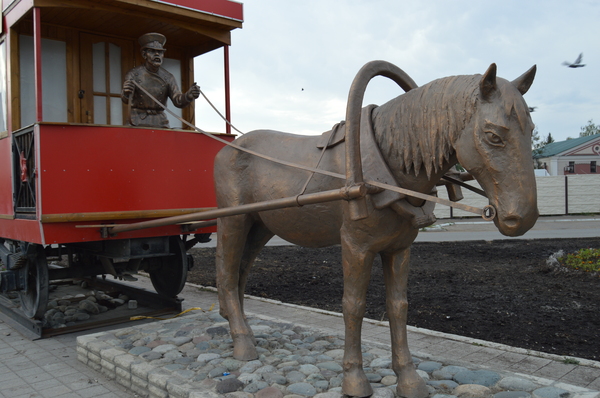 Monument trams in Kazan - My, Tram, Electric transport, Kazan, Monument, Longpost