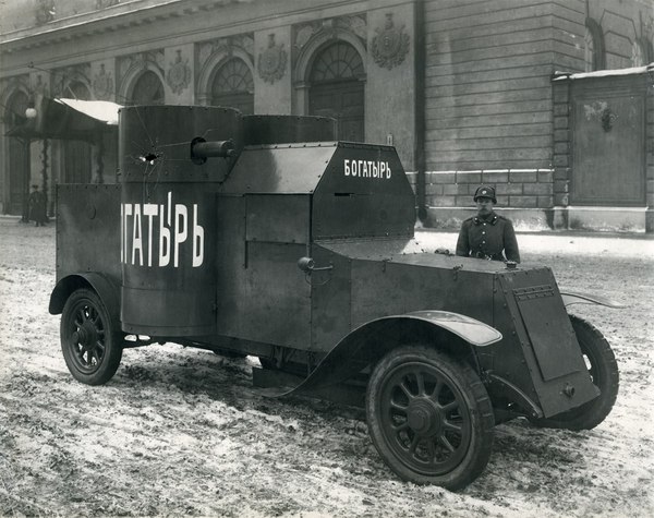 Armored car Bogatyr. - World War I, 1915, Armored car, Российская империя, Army, Story