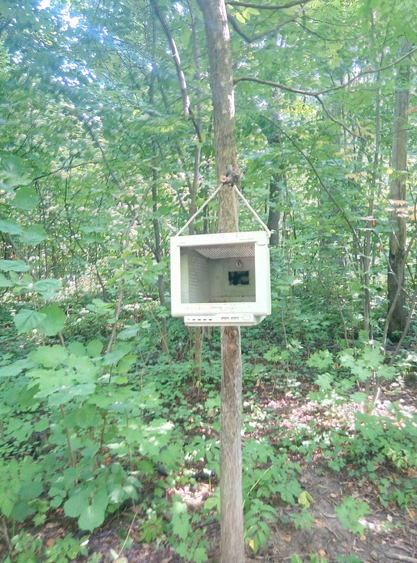 Birdhouse from an old monitor - My, Cheboksary, Birdhouse