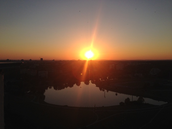 Just a photograph. - Sunset, Photo, Minsk, My, Roof, Town