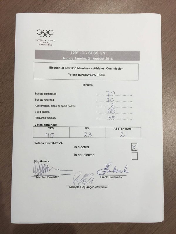 Elena Isinbayeva's victory at the Rio Olympics - Russia, Yelena Isinbayeva, Mock, Olympiad, Rio 2016, Rio de Janeiro