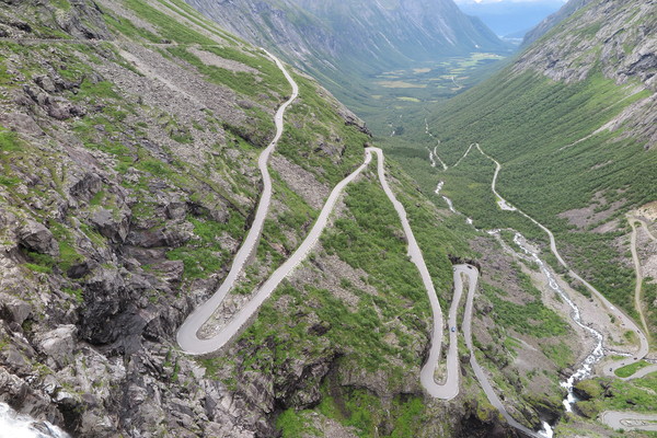 Troll ladder. Norway - My, Norway, Landscape, Troll, Travels, Road, Waterfall, Longpost