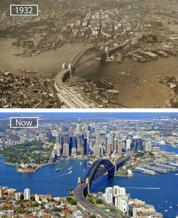 10 photos then and now showing the scale of development of large cities - World of building, Building, Constructions, Architecture, Engineer, Builders, Urban planning, Town, Longpost