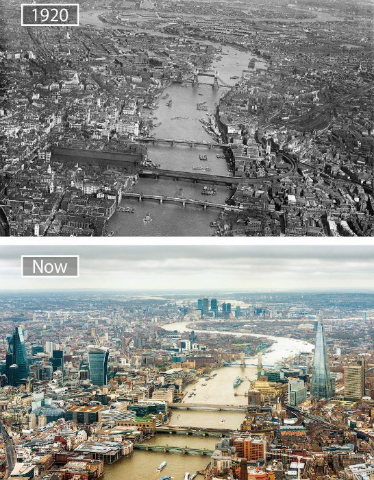 10 photos then and now showing the scale of development of large cities - World of building, Building, Constructions, Architecture, Engineer, Builders, Urban planning, Town, Longpost