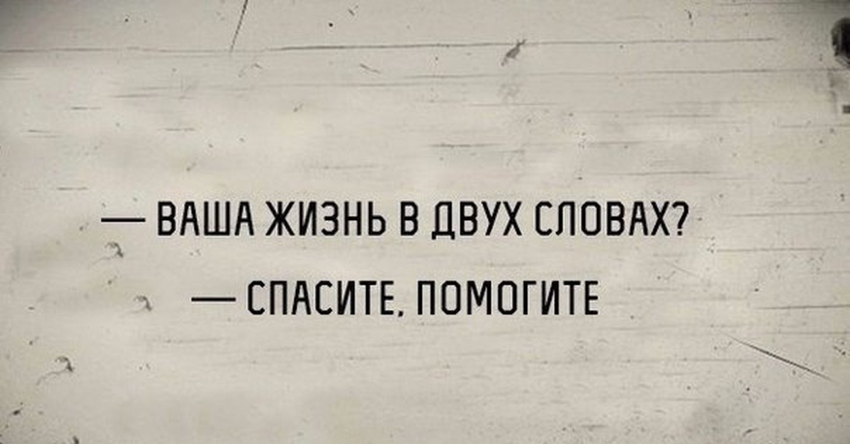 Спасайся текст. Ваша жизнь в двух словах. Ваша жизнь в двух словах Спасите помогите. Юмор в двух словах. Жизнь в 2 словах.