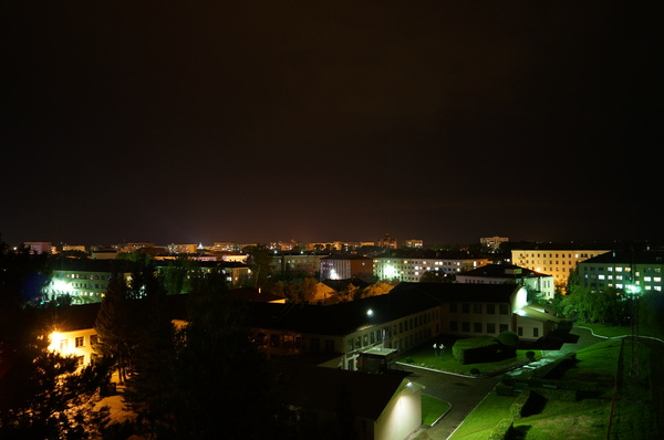 Zelenogorsk, Krasnoyarsk Territory. - My, Zelenogorsk, Krasnoyarsk region, Photo, Night, Excerpt, Town