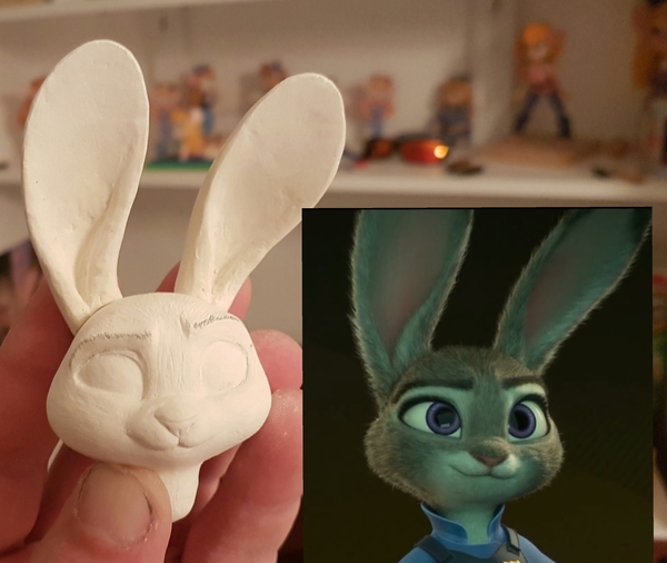 Хм!? Начало - Моё, Фигурка Джуди Хоппс, Джудихопс, Зверополис, Judy Hopps, Zootopia, Арт