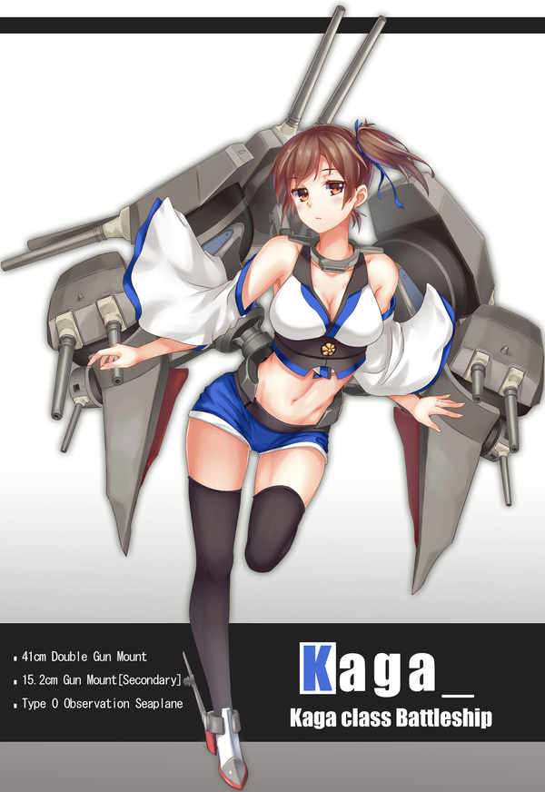 Kaga alternative (Kantai Collection) - Kantai Collection, Anime Art, Фан-Арт, Funmade, Kaga, Линкор, Длиннопост