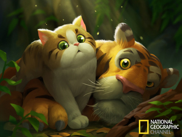 A bit of National Geographic. - The national geographic, Tiger, Animation, Digital, Art, Cartoons