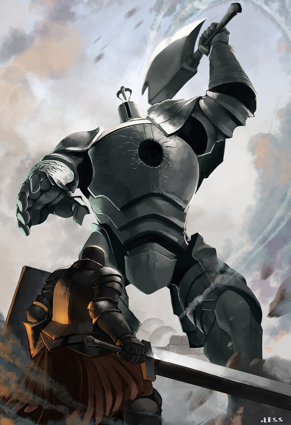 Tarkus vs Iron Golem - Dark souls, , Vs, , Characters (edit), Boss, Versus