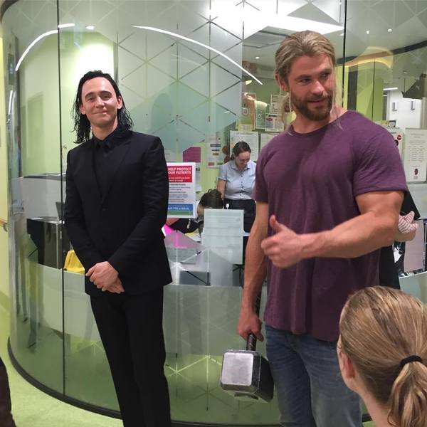 The actors came to support the children. - Chris Hemsworth, Tom Hiddleston, Actors and actresses, Longpost