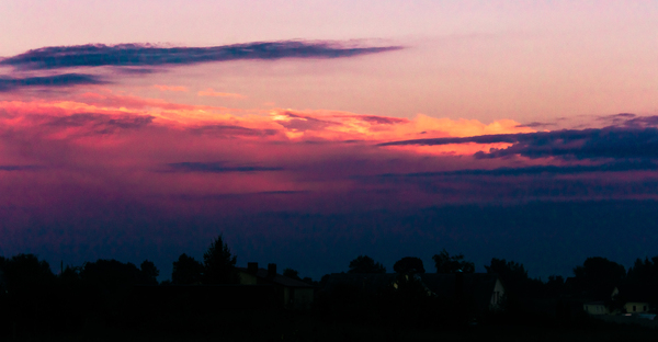 Evening - My, Photo, The photo, Sunset, Sky, Clouds, Evening, Canon