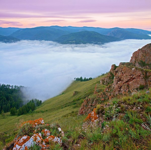 Dawn on the Torgashinsky Ridge. - dawn, Video, Images