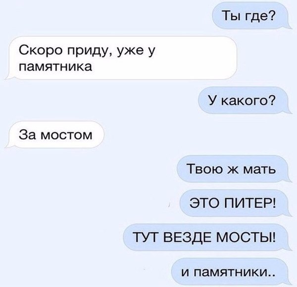 When a friend came from out of town... - Saint Petersburg, Monument, SMS, Humor, Joke, Bridge, Bash im