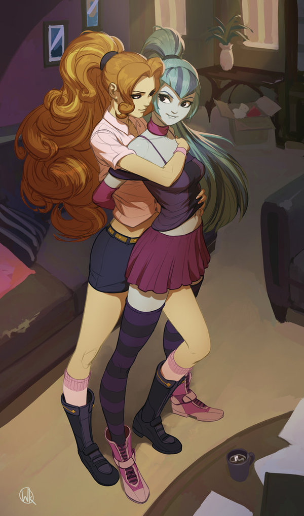 Step Up - My little pony, Equestria girls, Sonata dusk, Adagio dazzle, Humanization, Shipping, Art