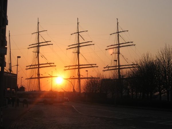 Bark Sedov - My, The photo, Bark Sedov, Sailboat, Sunset, My