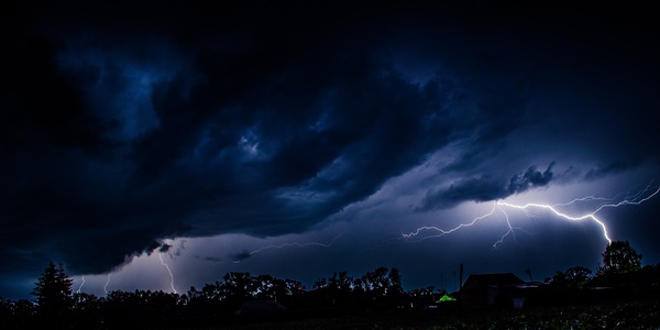 Night thunderstorm - Lightning, My, My, Photo, Thunderstorm