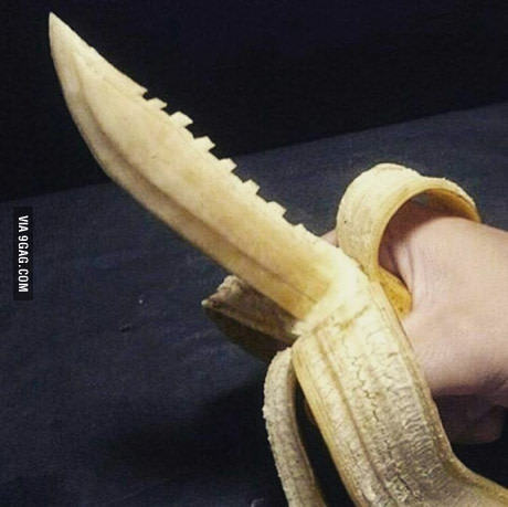 In Dagestan, a secret weapon supplied from Africa was seized - Banana, Knife, 9GAG