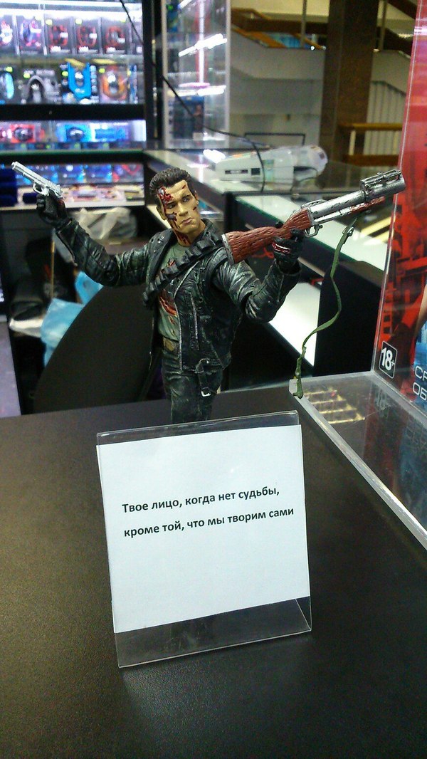 Sfotkal today in a video game store. - My, Terminator 2: Judgment Day, Your face when, Arnold Schwarzenegger