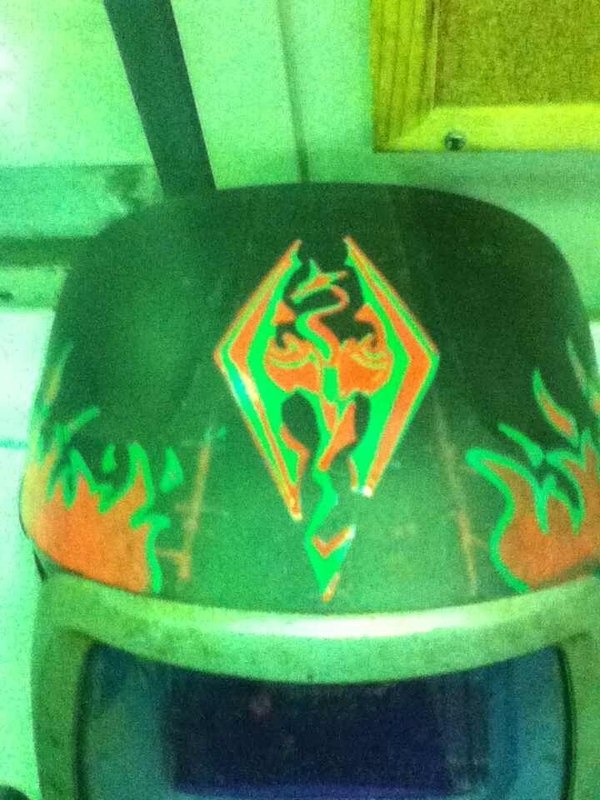 When you're bored at work. - My, The elder scrolls, Boredom, Work, Welding, Skyrim, Mask, Longpost, The Elder Scrolls V: Skyrim