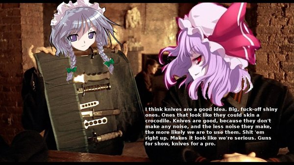 Cards, money, two youkai - My, Money card two barrels, Touhou, Crossover, Anime