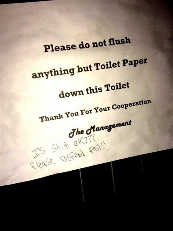 Business correspondence - Toilet, Notes, Humor