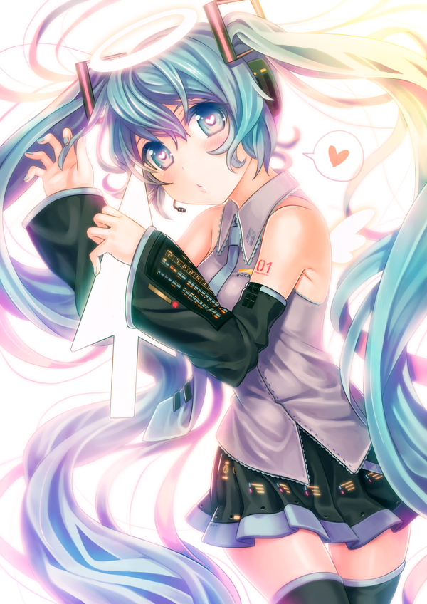 Vocaloid - Vocaloid, Anime Art, Zettai Ryouiki, Hatsune Miku, Аниме