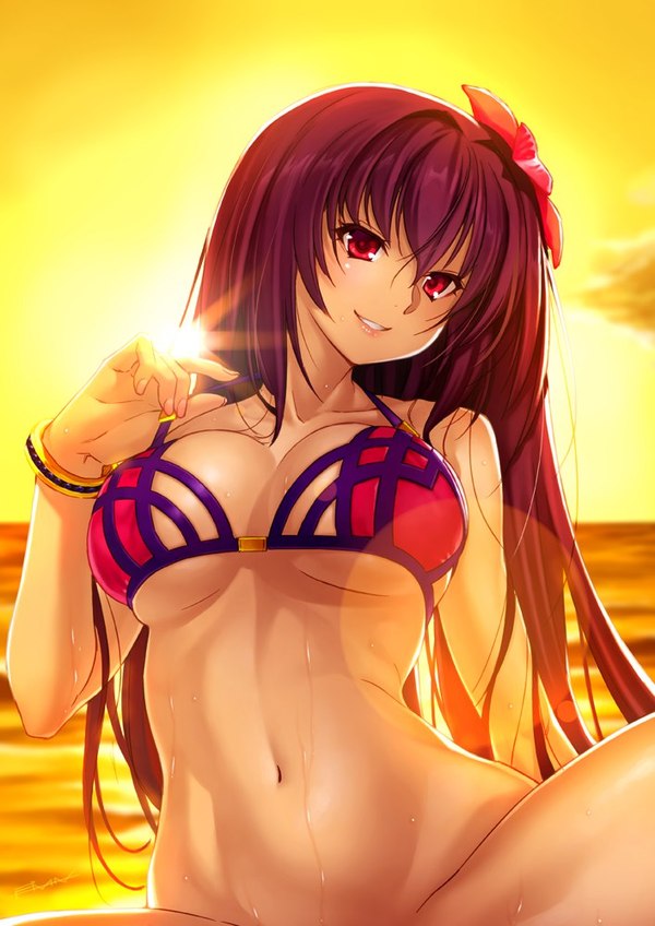 Scathach post =) - NSFW, Fate grand order, Anime, Anime art, Longpost, Scathach Assassin, Fate