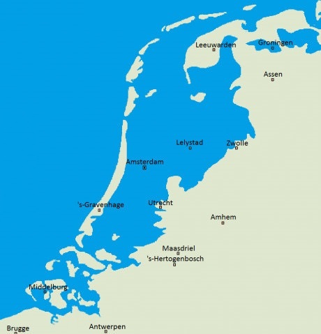 What would the Netherlands look like if there were no dams? - Netherlands, Cards, Netherlands (Holland), , Dam