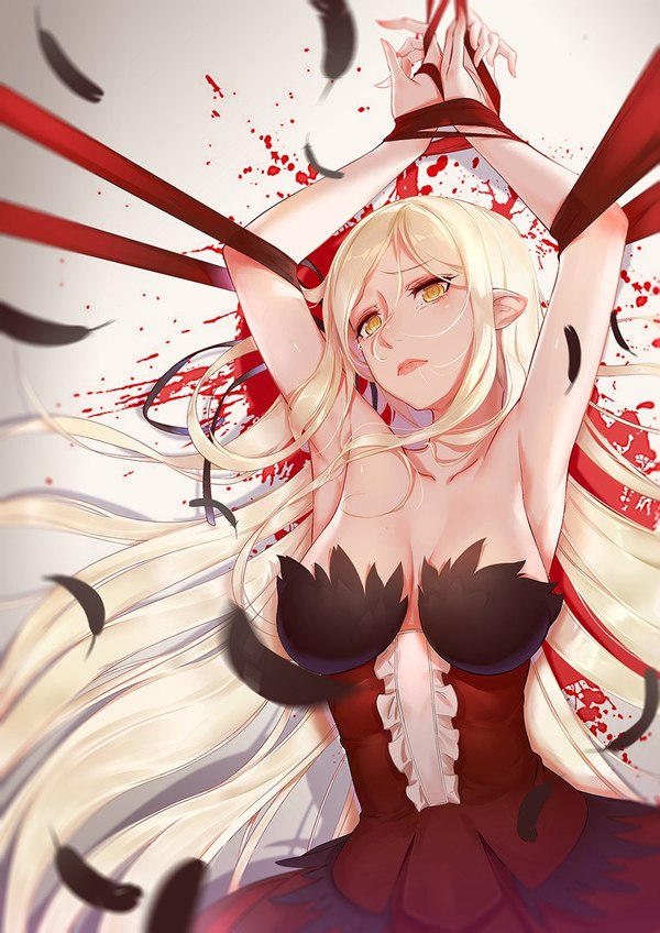 Kiss-shot acerola-orion heart-under-blade - Shinobu oshino, Anime art, Monogatari series, Kizumonogatari, Bakemonogatari, Anime