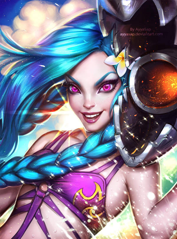 Jinx on vacation! , , League of Legends, Jinx, AyyaSAP