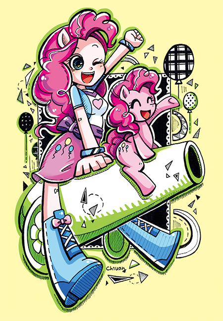 Party Cannon! - My little pony, Pinkie pie, Humanization, Equestria girls