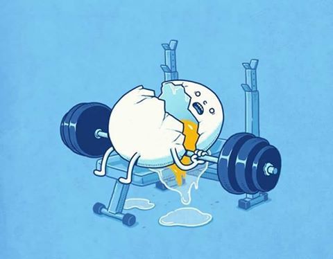 When I did not calculate the strength - Forces, Barbell, Eggs