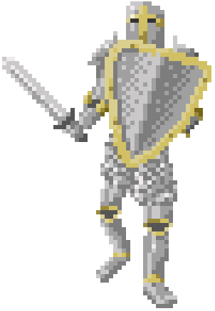 shield bearer - My, Knight, Pixel Art, Art, Knights