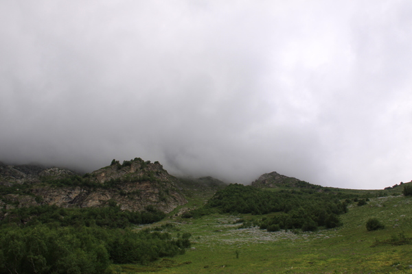 Thunderstorm descending from the mountains. - My, The mountains, Thunderstorm, Karachay-Cherkessia, Arkhyz