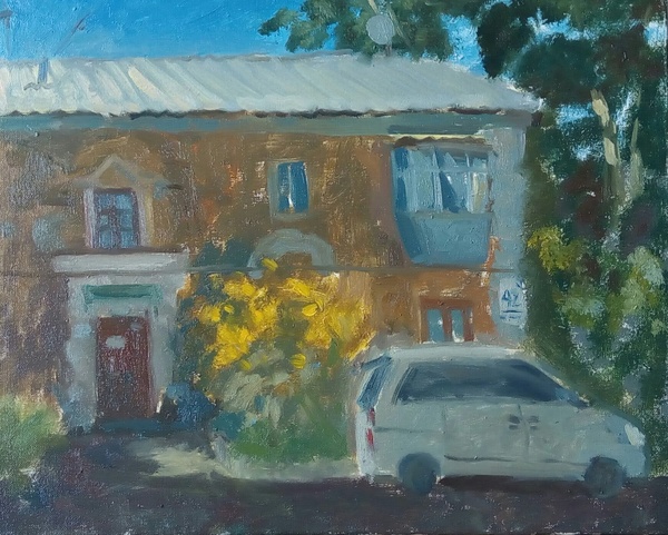 House entrance 42 - My, Painting, , Landscape