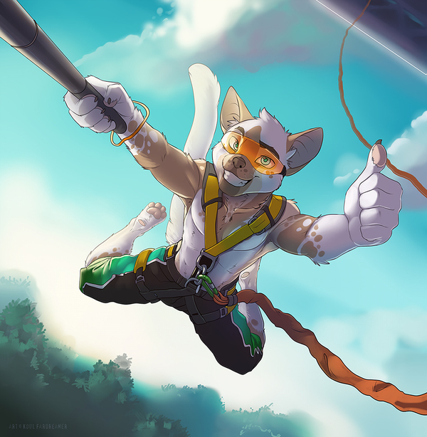 bungee jumping - Koul fardreamer, Art, Furry, Extreme, Bungee Jumping