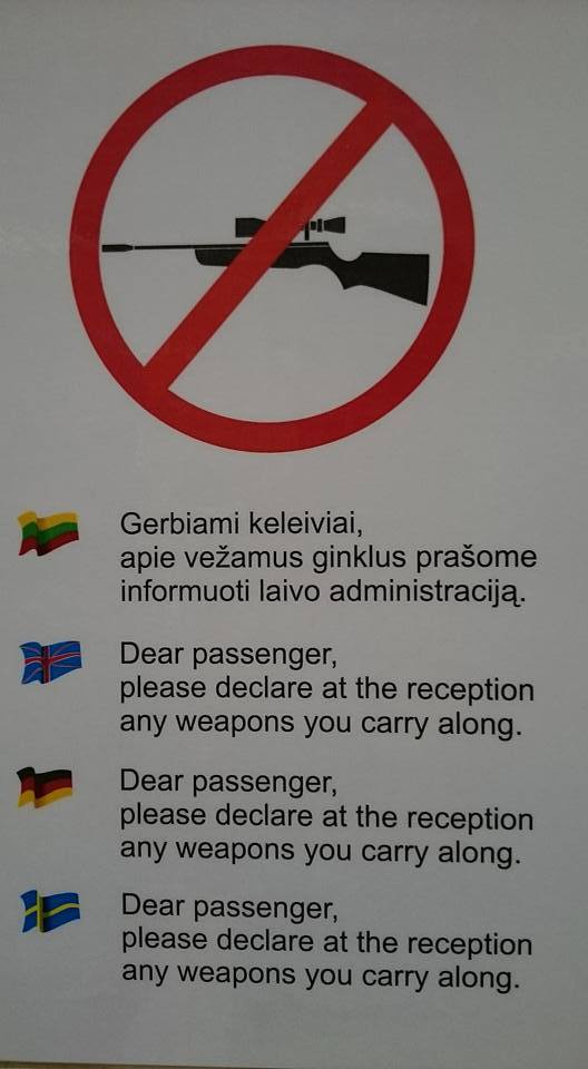 Suddenly I began to understand German and Swedish. - My, Translation, Табличка, Sticker, Weapon