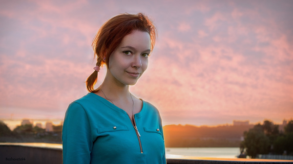 Portrait - Portrait, My, The photo, Redheads, Sunset