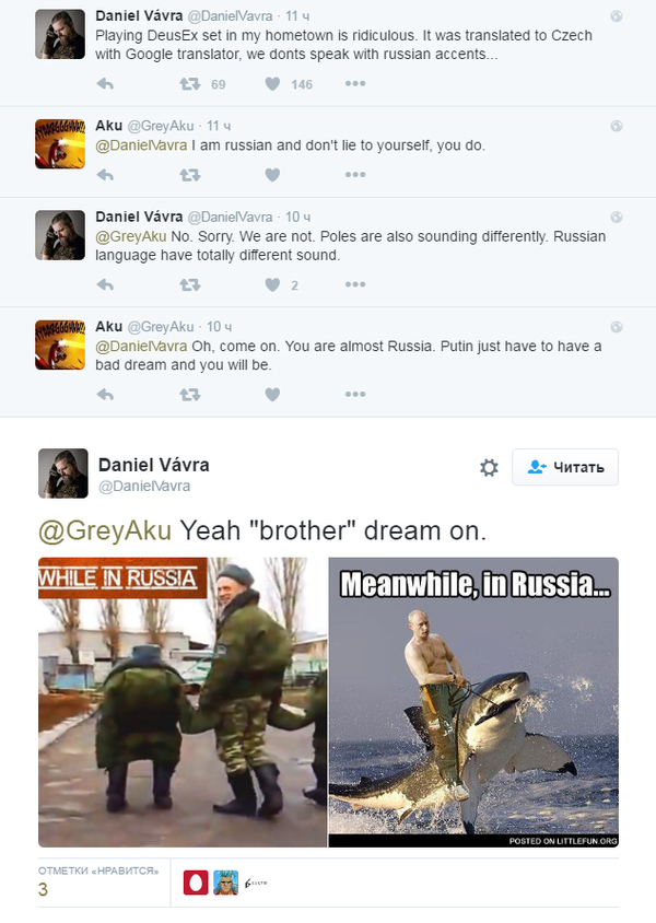 The Mafia developer responded to a fan who called him Russian. - Deus Ex, Mafia, Developers, Scandal, Russia