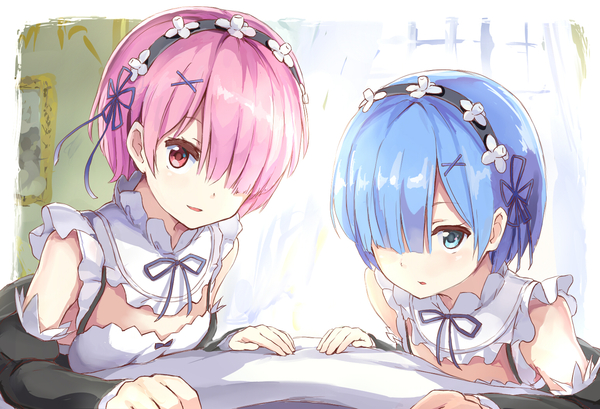 Rem Ram - Rem, Ram, Re:Zero Kara, Anime Art, Аниме, Rem (Re:Zero Kara), Ram (Re:Zero Kara)