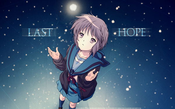 Yuki Nagato - Аниме, Anime Art, Nagato Yuki, Suzumiya Haruhi no Yuuutsu, Школьная форма