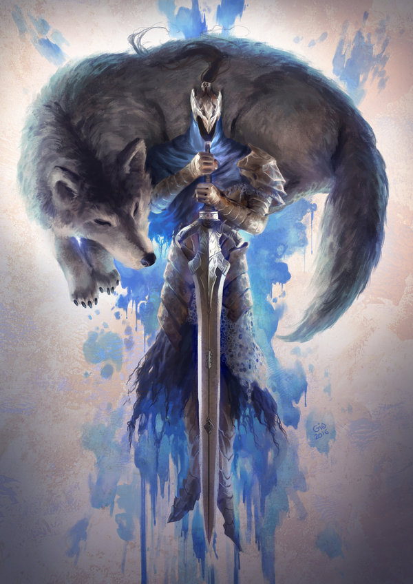 Artorias and Sif by GisAlmeida - Dark souls, Artorias, Sif, Art, Characters (edit), 