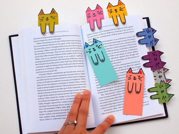 The case when a handmade bookmark looks really cute) - cat, Bookmarks, Handmade, With your own hands, 