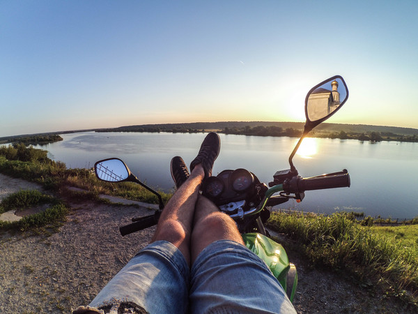 The perfect morning is when like this - My, Summer, GoPRO, Moto, Motorcycles, dawn, , View, Tver